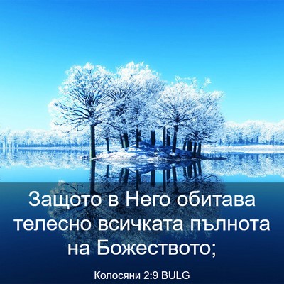 Picture 03 - Колосяни 2:9 BULG - Защото в Него обитава - Bible Verse Picture