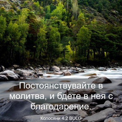 Picture 03 - Колосяни 4:2 BULG - Постоянствувайте в - Bible Verse Picture