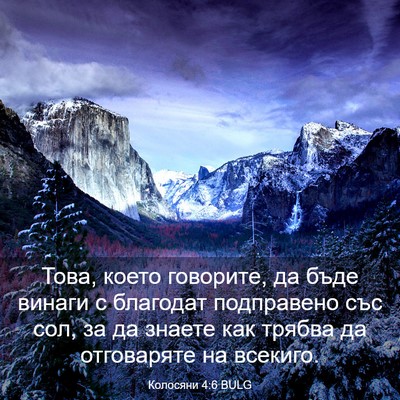 Picture 03 - Колосяни 4:6 BULG - Това, което говорите, да - Bible Verse Picture
