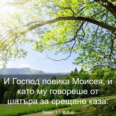 Picture 03 - Левит 1:1 BULG - И Господ повика Моисея, и - Bible Verse Picture