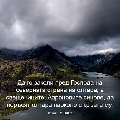 Picture 03 - Левит 1:11 BULG - Да го заколи пред Господа - Bible Verse Picture
