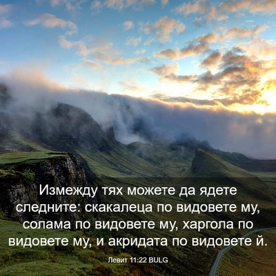 Picture 03 - Левит 11:22 BULG - Измежду тях можете да - Bible Verse Picture