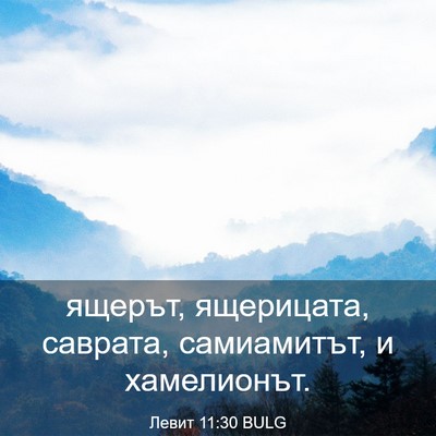 Picture 03 - Левит 11:30 BULG - ящерът, ящерицата, саврата, - Bible Verse Picture