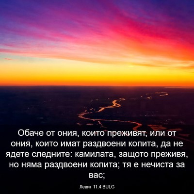Picture 03 - Левит 11:4 BULG - Обаче от ония, които - Bible Verse Picture