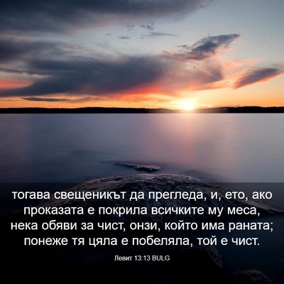 Picture 03 - Левит 13:13 BULG - тогава свещеникът да - Bible Verse Picture