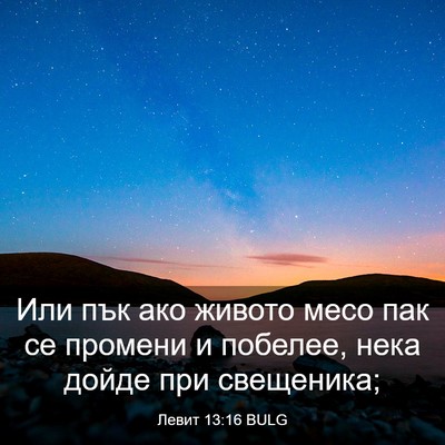 Picture 03 - Левит 13:16 BULG - Или пък ако живото месо пак - Bible Verse Picture