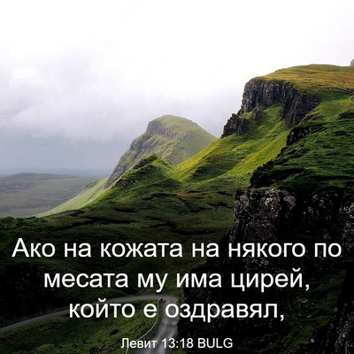 Picture 03 - Левит 13:18 BULG - Ако на кожата на някого по - Bible Verse Picture