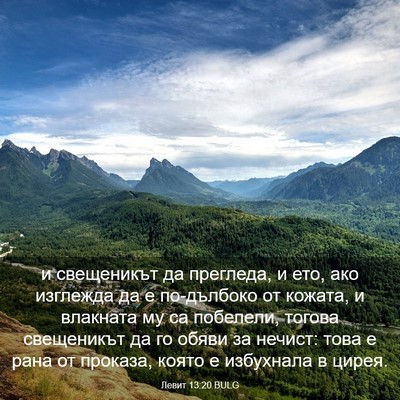 Picture 03 - Левит 13:20 BULG - и свещеникът да прегледа, и - Bible Verse Picture