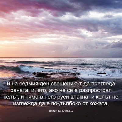 Picture 03 - Левит 13:32 BULG - и на седмия ден свещеникът - Bible Verse Picture