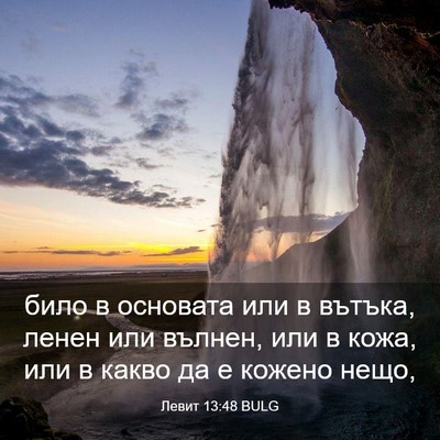 Picture 03 - Левит 13:48 BULG - било в основата или в - Bible Verse Picture