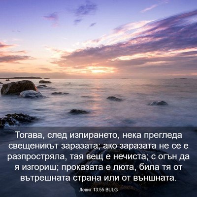 Picture 03 - Левит 13:55 BULG - Тогава, след изпирането, - Bible Verse Picture