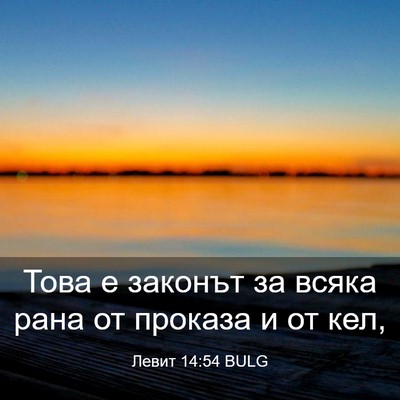 Picture 03 - Левит 14:54 BULG - Това е законът за всяка - Bible Verse Picture