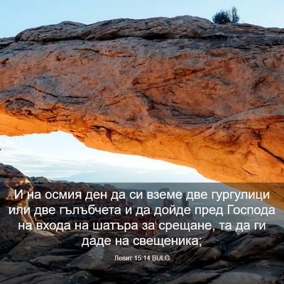 Picture 03 - Левит 15:14 BULG - И на осмия ден да си вземе - Bible Verse Picture