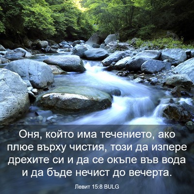 Picture 03 - Левит 15:8 BULG - Оня, който има течението, - Bible Verse Picture