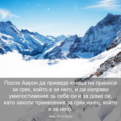 Picture 03 - Левит 16:11 BULG - После Аарон да приведе - Bible Verse Picture