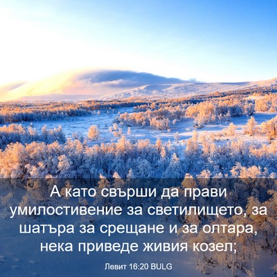 Picture 03 - Левит 16:20 BULG - А като свърши да прави - Bible Verse Picture
