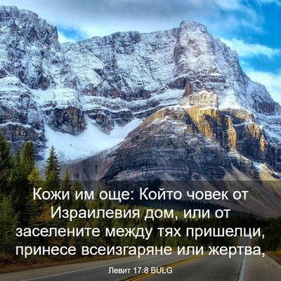 Picture 03 - Левит 17:8 BULG - Кожи им още: Който човек от - Bible Verse Picture