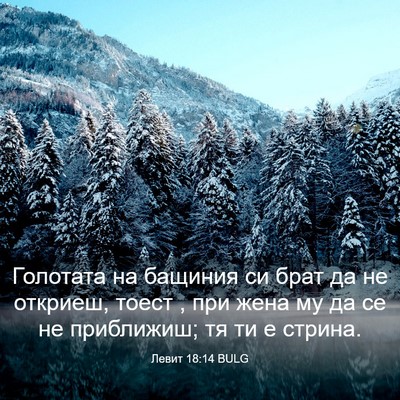 Picture 03 - Левит 18:14 BULG - Голотата на бащиния си - Bible Verse Picture