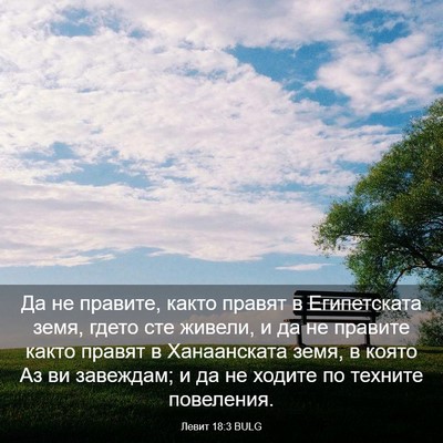 Picture 03 - Левит 18:3 BULG - Да не правите, както правят - Bible Verse Picture