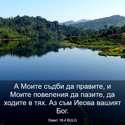 Picture 03 - Левит 18:4 BULG - А Моите съдби да правите, и - Bible Verse Picture