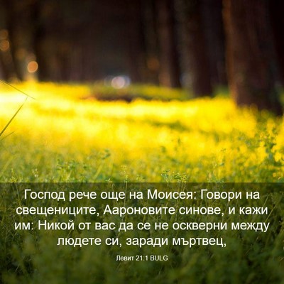 Picture 03 - Левит 21:1 BULG - Господ рече още на Моисея: - Bible Verse Picture