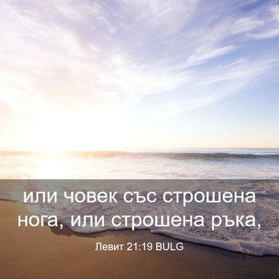 Picture 03 - Левит 21:19 BULG - или човек със строшена - Bible Verse Picture