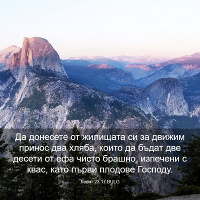 Picture 03 - Левит 23:17 BULG - Да донесете от жилищата си - Bible Verse Picture