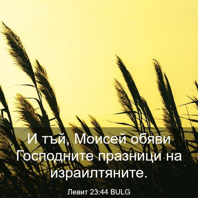 Picture 03 - Левит 23:44 BULG - И тъй, Моисей обяви - Bible Verse Picture