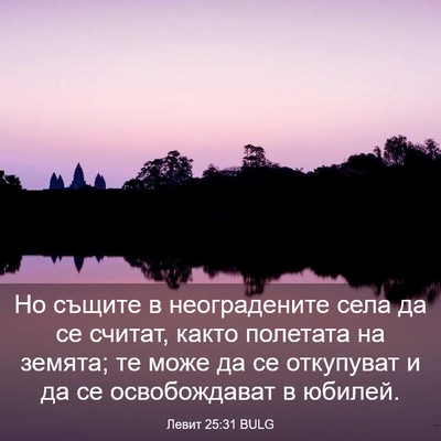 Picture 03 - Левит 25:31 BULG - Но същите в неоградените - Bible Verse Picture