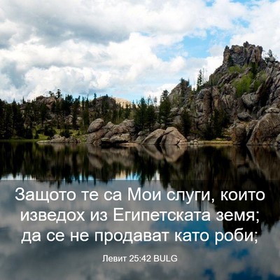 Picture 03 - Левит 25:42 BULG - Защото те са Мои слуги, - Bible Verse Picture