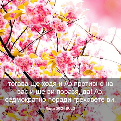 Picture 03 - Левит 26:24 BULG - тогава ще ходя и Аз - Bible Verse Picture
