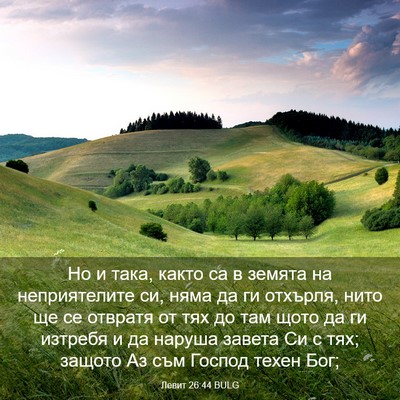 Picture 03 - Левит 26:44 BULG - Но и така, както са в земята - Bible Verse Picture
