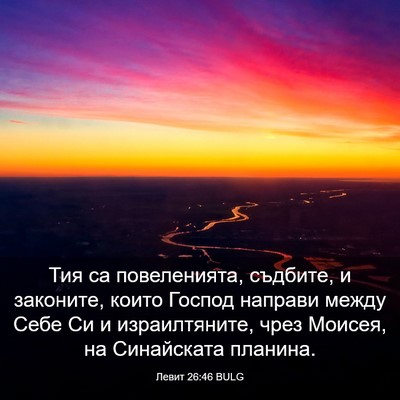 Picture 03 - Левит 26:46 BULG - Тия са повеленията, - Bible Verse Picture