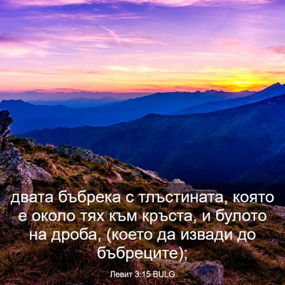 Picture 03 - Левит 3:15 BULG - двата бъбрека с - Bible Verse Picture