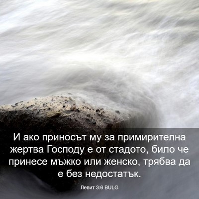 Picture 03 - Левит 3:6 BULG - И ако приносът му за - Bible Verse Picture