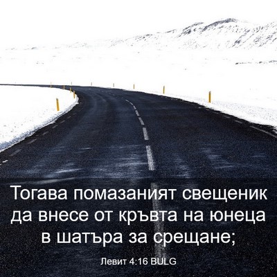 Picture 03 - Левит 4:16 BULG - Тогава помазаният - Bible Verse Picture