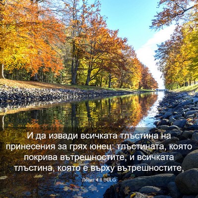 Picture 03 - Левит 4:8 BULG - И да извади всичката - Bible Verse Picture