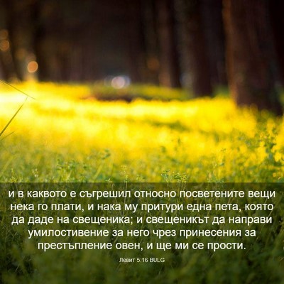 Picture 03 - Левит 5:16 BULG - и в каквото е съгрешил - Bible Verse Picture