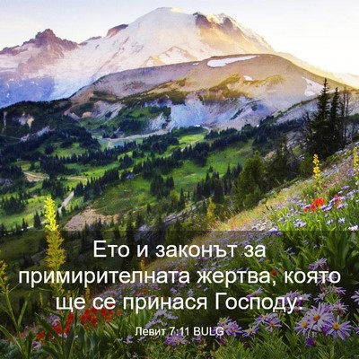Picture 03 - Левит 7:11 BULG - Ето и законът за - Bible Verse Picture
