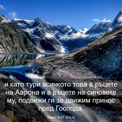 Picture 03 - Левит 8:27 BULG - и като тури всичкото това в - Bible Verse Picture