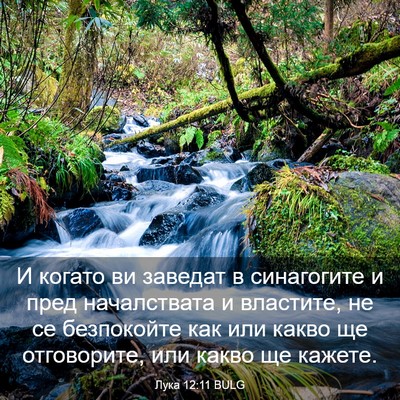Picture 03 - Лука 12:11 BULG - И когато ви заведат в - Bible Verse Picture