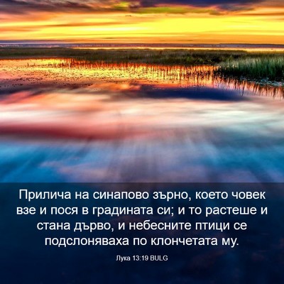 Picture 03 - Лука 13:19 BULG - Прилича на синапово зърно, - Bible Verse Picture