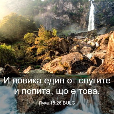 Picture 03 - Лука 15:26 BULG - И повика един от слугите и - Bible Verse Picture