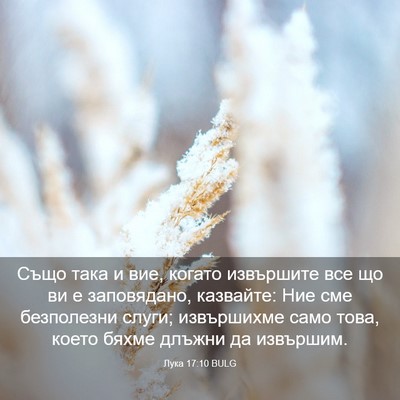 Picture 03 - Лука 17:10 BULG - Също така и вие, когато - Bible Verse Picture