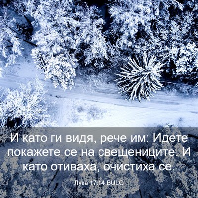 Picture 03 - Лука 17:14 BULG - И като ги видя, рече им: - Bible Verse Picture