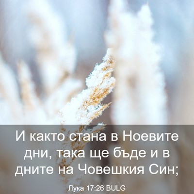 Picture 03 - Лука 17:26 BULG - И както стана в Ноевите - Bible Verse Picture
