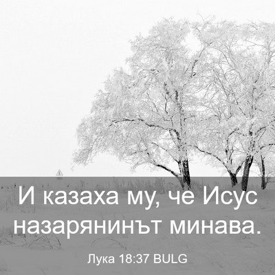 Picture 03 - Лука 18:37 BULG - И казаха му, че Исус - Bible Verse Picture