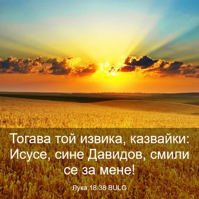 Picture 03 - Лука 18:38 BULG - Тогава той извика, - Bible Verse Picture