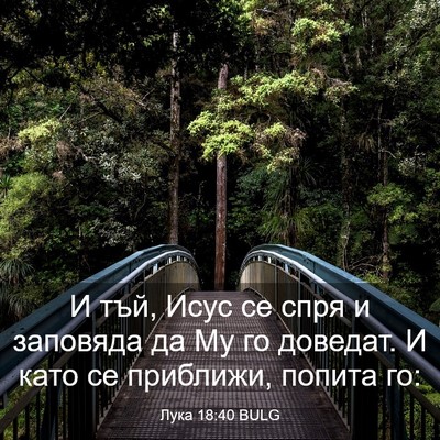 Picture 03 - Лука 18:40 BULG - И тъй, Исус се спря и - Bible Verse Picture