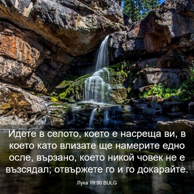 Picture 03 - Лука 19:30 BULG - Идете в селото, което е - Bible Verse Picture